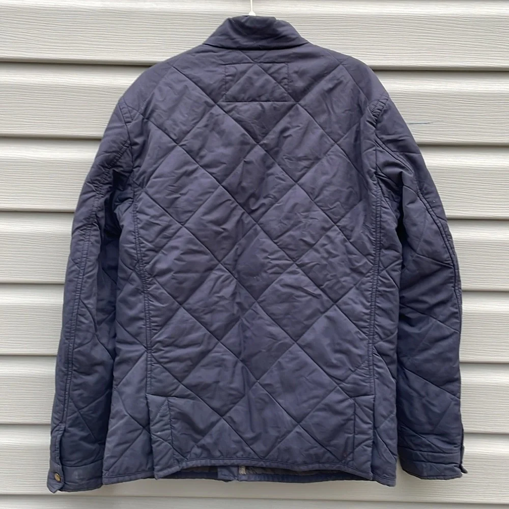 J. Crew Navy Blue Quilted Snap-Button Jacket